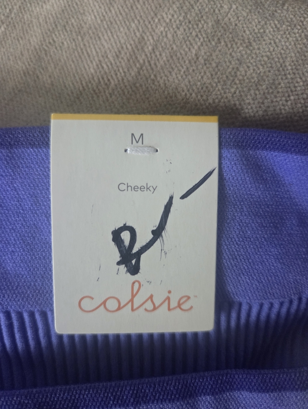Colsie Ribbed Cheeky Briefs — Periwinkle Blue (3-Pack) - Picture 3 of 5